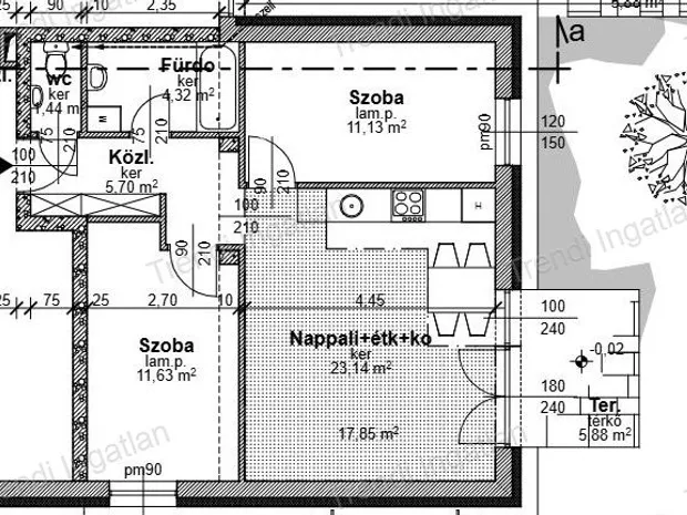 Eladó lakás Győr, Szitásdomb 57 nm