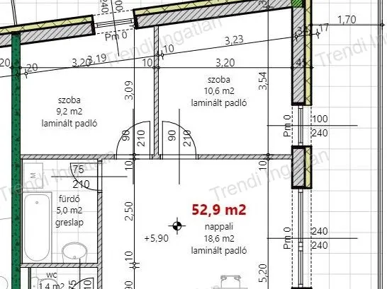 Eladó lakás Győr, Szitásdomb 53 nm