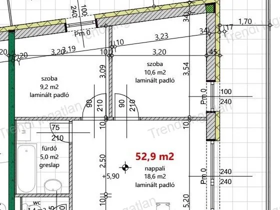Eladó lakás Győr, Szitásdomb 53 nm