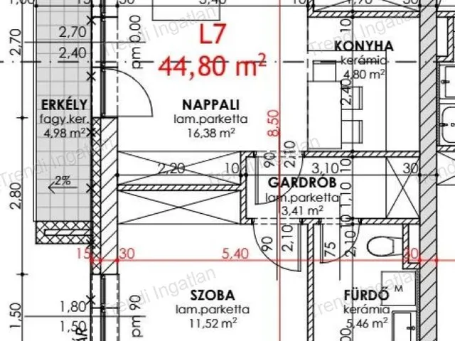 Eladó lakás Csorna 45 nm