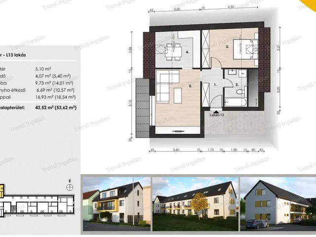 Eladó lakás Csorna 43 nm