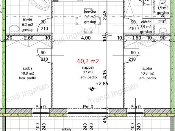 Eladó lakás Győr, Szitásdomb 60 nm