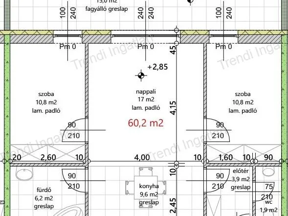 Eladó lakás Győr, Szitásdomb 60 nm