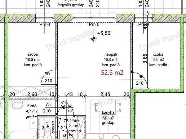 Eladó lakás Győr, Szitásdomb 53 nm