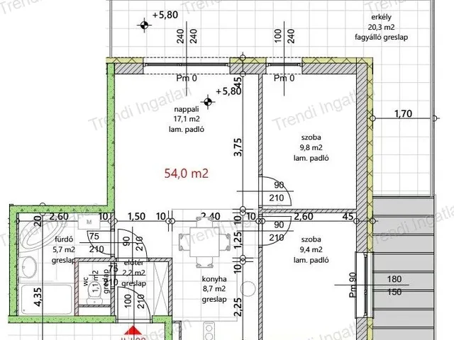 Eladó lakás Győr, Szitásdomb 54 nm