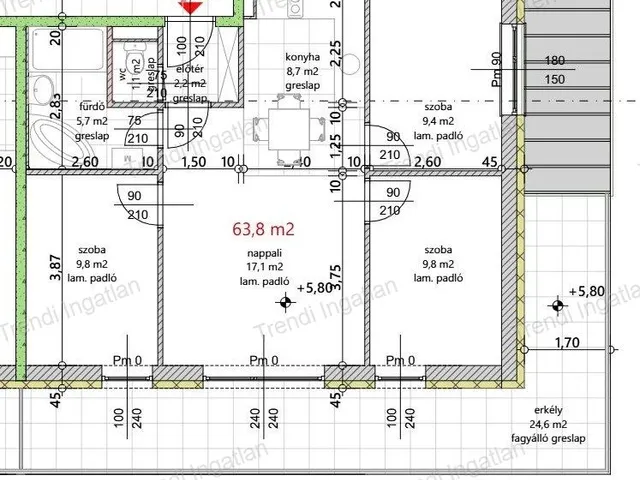 Eladó lakás Győr, Szitásdomb 64 nm