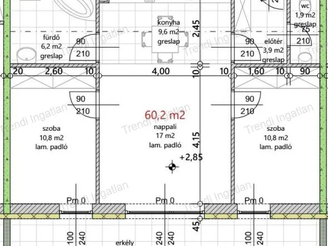 Eladó lakás Győr, Szitásdomb 60 nm