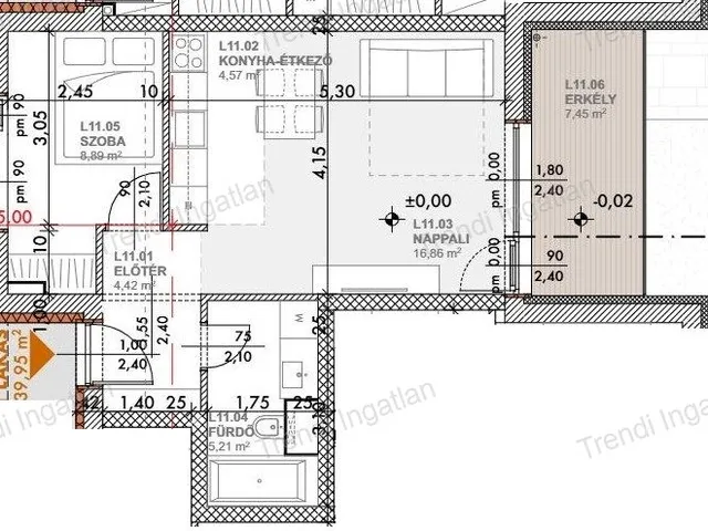 Eladó lakás Győr, Szabadhegy 40 nm