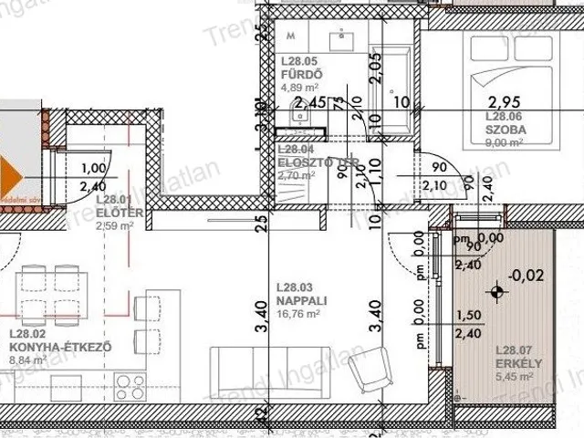 Eladó lakás Győr, Szabadhegy 45 nm