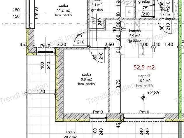 Eladó lakás Győr, Szitásdomb 53 nm
