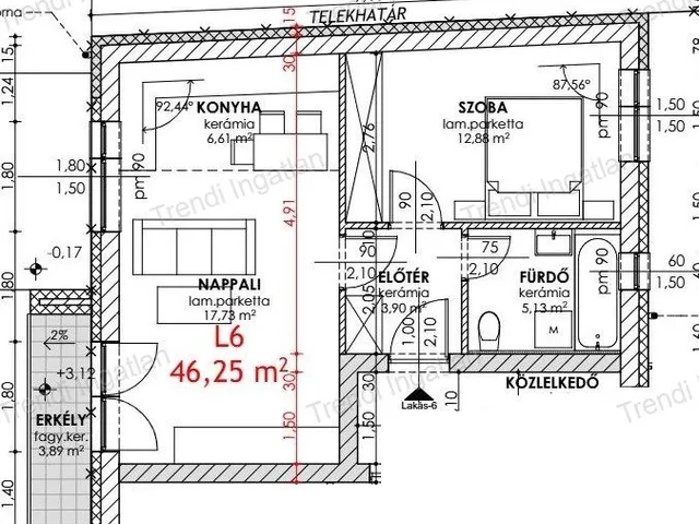 Eladó lakás Csorna 46 nm