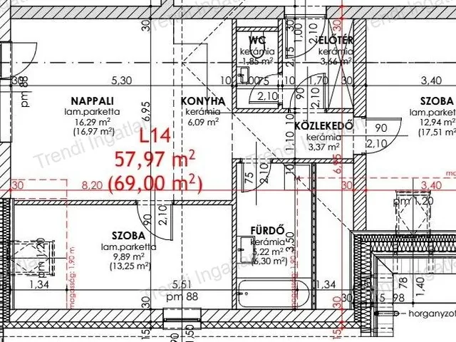 Eladó lakás Csorna 58 nm