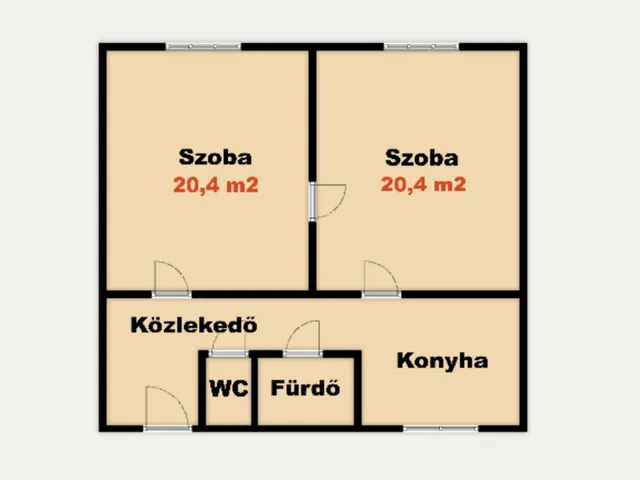 Eladó lakás Kiskunhalas 57 nm
