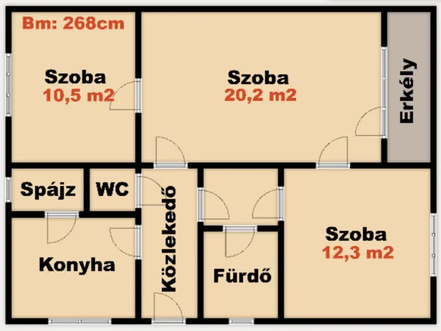 Eladó lakás Kiskunhalas, Felsőváros 63 nm