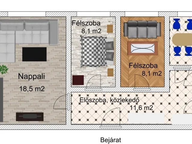 Kiadó lakás Budapest XIX. kerület, Kisfaludy utca 59 nm