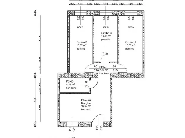 Eladó lakás Budapest VII. kerület, Rottenbiller utca 60 nm