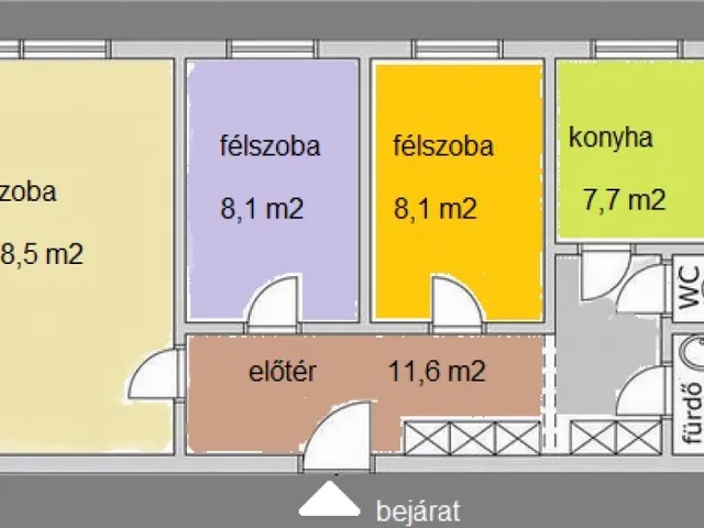 Eladó lakás Budapest XIX. kerület, Rákóczi utcában 59 nm