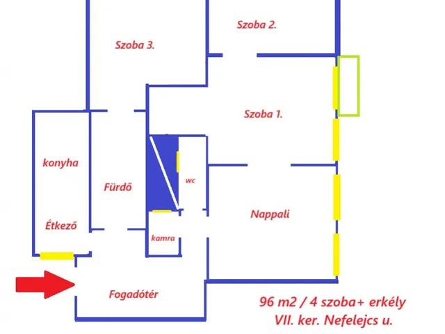 Eladó lakás Budapest VII. kerület, Külső-Erzsébetváros-Ligetváros kiváló befektetést kínálunk! 96 nm