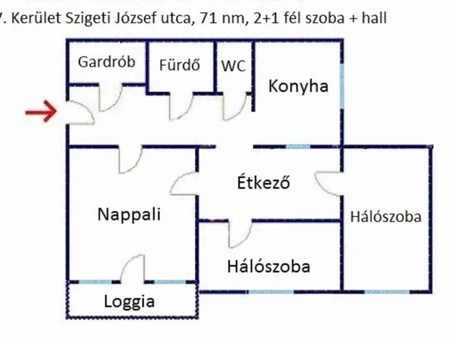Eladó lakás Budapest IV. kerület, Szigeti József utca 71 nm