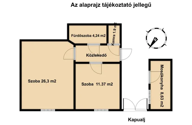 Eladó lakás Vác 58 nm