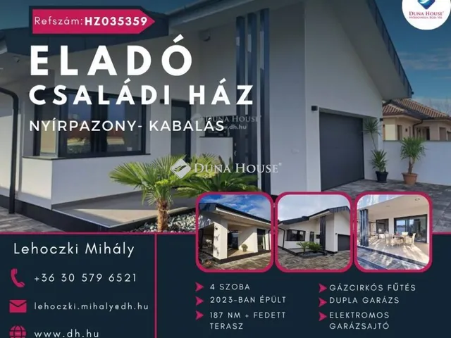 Eladó ház Nyírpazony 187 nm