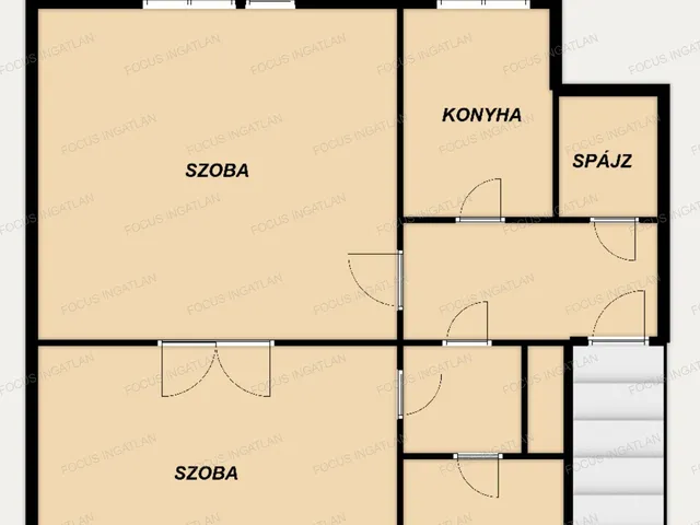 Eladó lakás Kecskemét, Hunyadiváros 56 nm