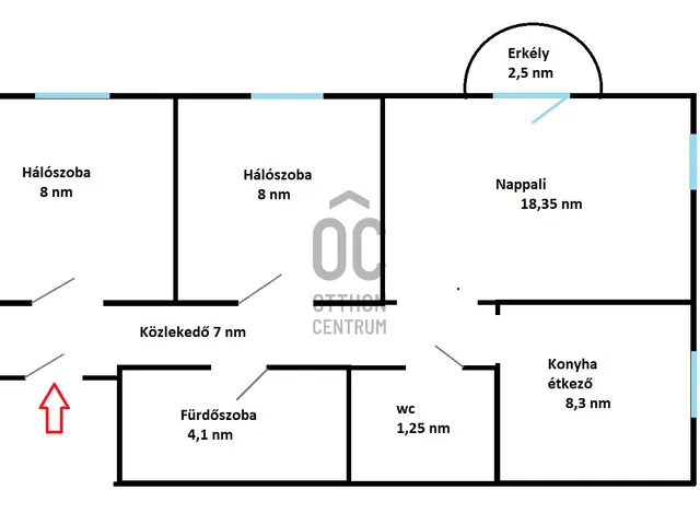 Eladó lakás Budapest XV. kerület, Rákospalota 56 nm