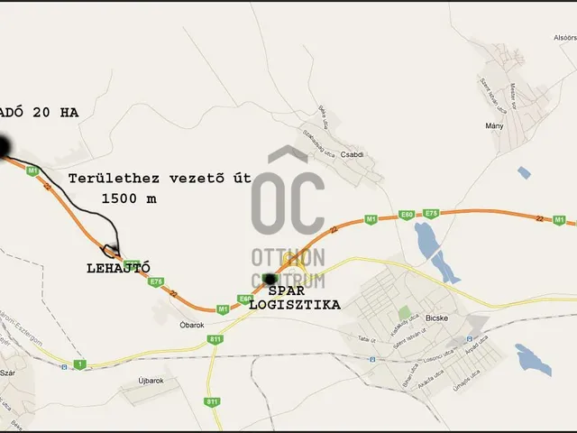 Eladó telek Óbarok 192000 nm