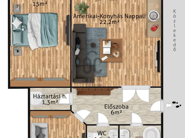 Eladó lakás Budapest VI. kerület 62 nm