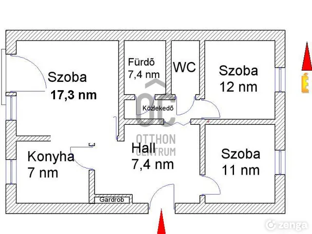 Kiadó lakás Dunakeszi 62 nm