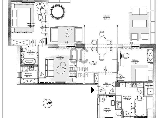 Kiadó lakás Budapest XIII. kerület, Újlipótváros 110 nm