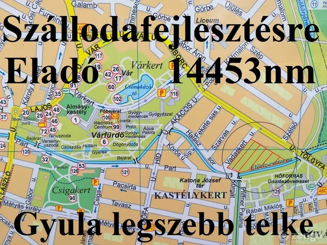 Eladó telek Gyula, Vadaskert utca 2 14453 nm