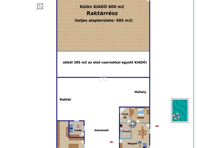 Kiadó kereskedelmi és ipari ingatlan Felsőpakony 600 nm