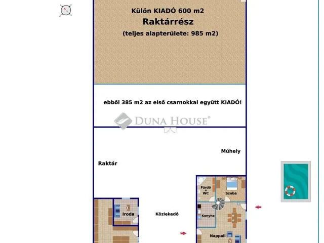 Kiadó kereskedelmi és ipari ingatlan Felsőpakony 600 nm