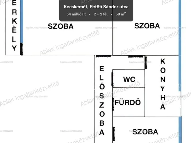 Eladó lakás Kecskemét, Belváros 58 nm