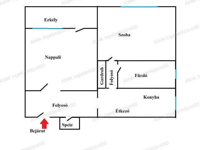 Eladó lakás Kecskemét, Belváros 53 nm