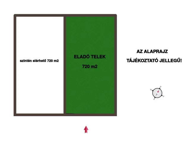 Eladó telek Dabas 720 nm