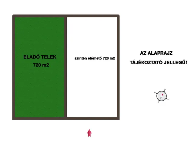 Eladó telek Dabas 720 nm