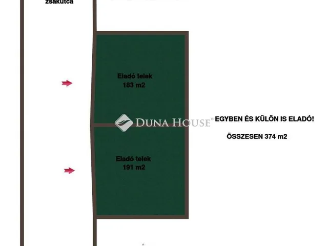 Eladó telek Tápióbicske 374 nm