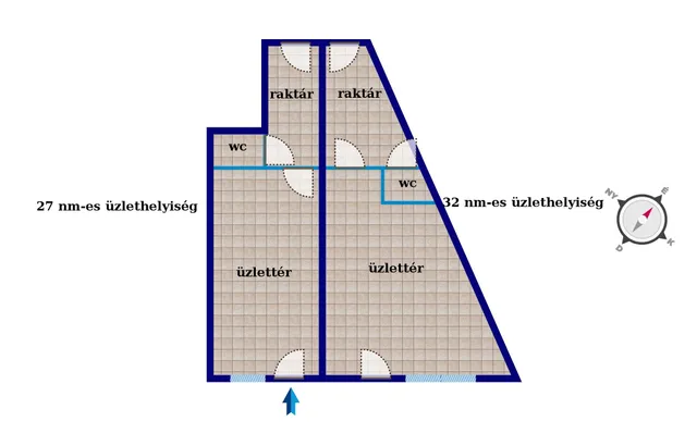 Kiadó kereskedelmi és ipari ingatlan Kecskemét 32 nm