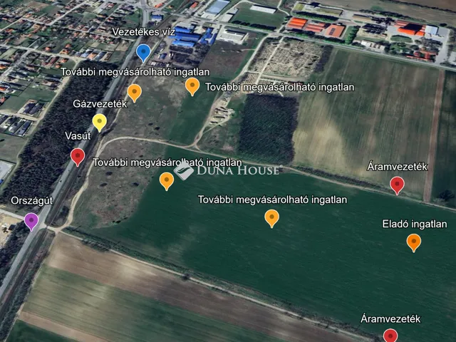 Eladó telek Dabas 53569 nm