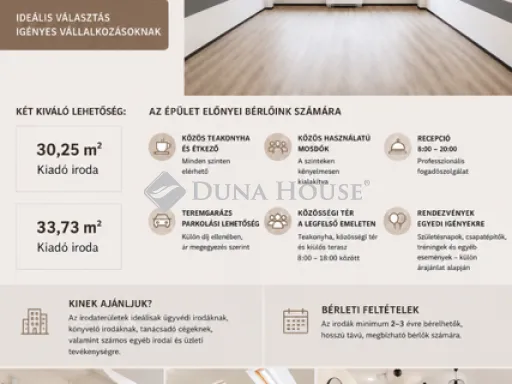 Kiadó kereskedelmi és ipari ingatlan Budapest II. kerület 30 nm