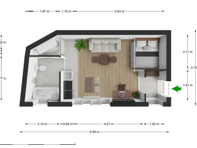 Eladó lakás Budapest XII. kerület, Németvölgy 34 nm
