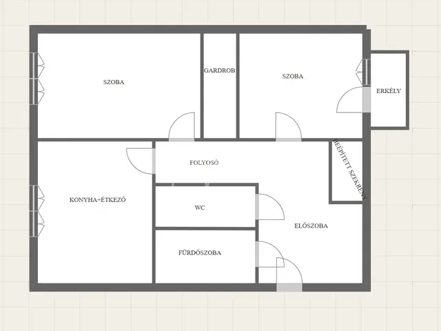 Eladó lakás Nyíregyháza, Érkert, Árpád utca 53 nm