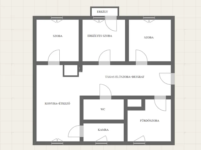 Eladó lakás Nyíregyháza, Belváros, Belváros közeli 59 nm