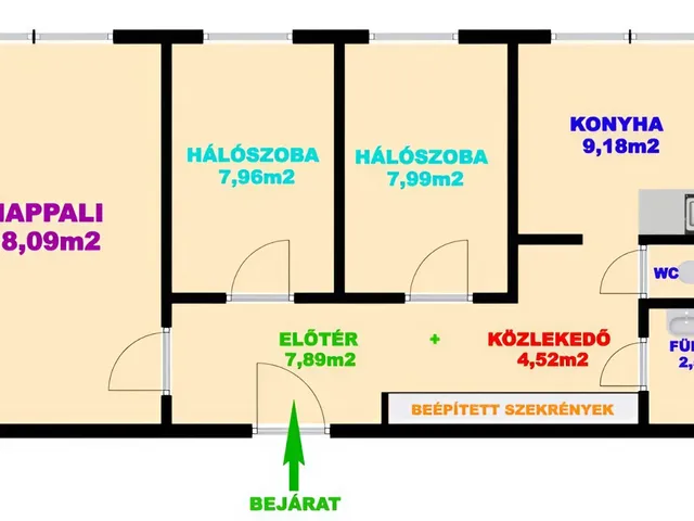 Eladó lakás Budapest XVIII. kerület, Havanna lakótelep 59 nm