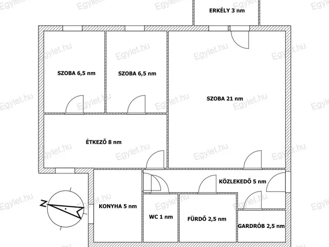 Eladó lakás Budapest VIII. kerület 58 nm