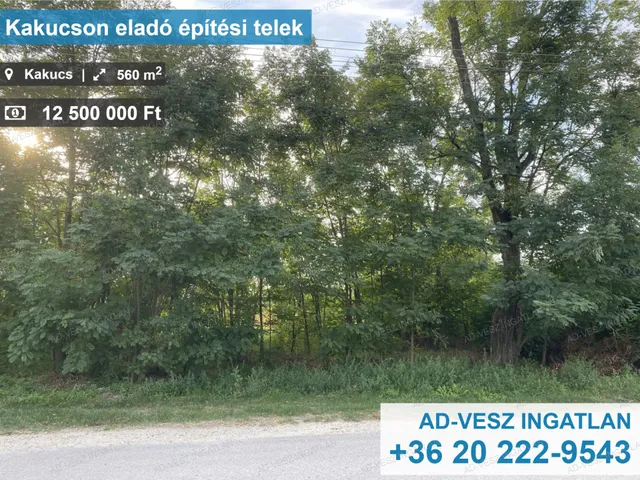 Eladó telek Kakucs 560 nm