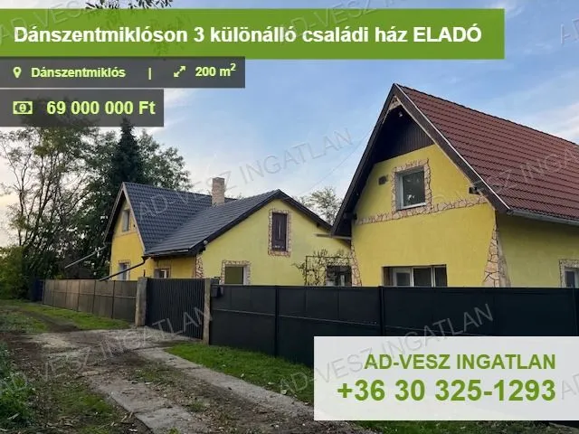 Eladó ház Dánszentmiklós 292 nm