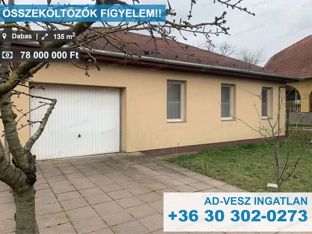 Eladó ház Dabas, Dabasiszőlők 135 nm